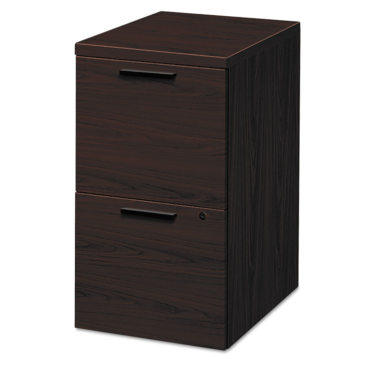 Picture of 10500 Series File/File Mobile Pedestal, 15 3/4w x 22 3/4d x 28h, Mahogany