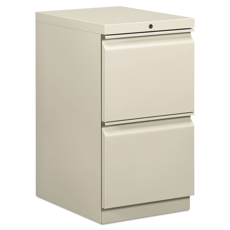 Picture of Efficiencies Mobile Pedestal File w/Two File Drawers, 19-7/8d, Light Gray