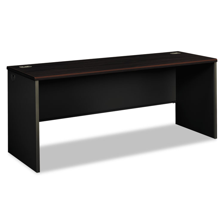 Picture of 38000 Series Desk Shell, 72w x 24d x 29-1/2h, Mahogany/Charcoal
