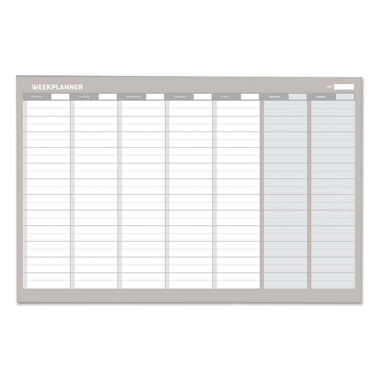 Picture of Weekly Planner, 36x24, Aluminum Frame