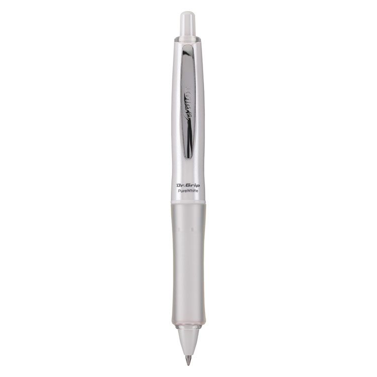 Picture of Dr. Grip PureWhite Advanced Ink Retractable Ball Point Pen, Black Ink, 1mm