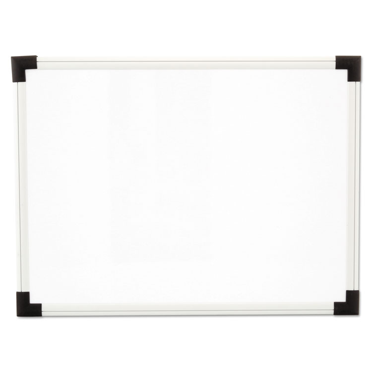 Picture of Dry Erase Board, Melamine, 24 x 18, White, Black/Gray, Aluminum/Plastic Frame