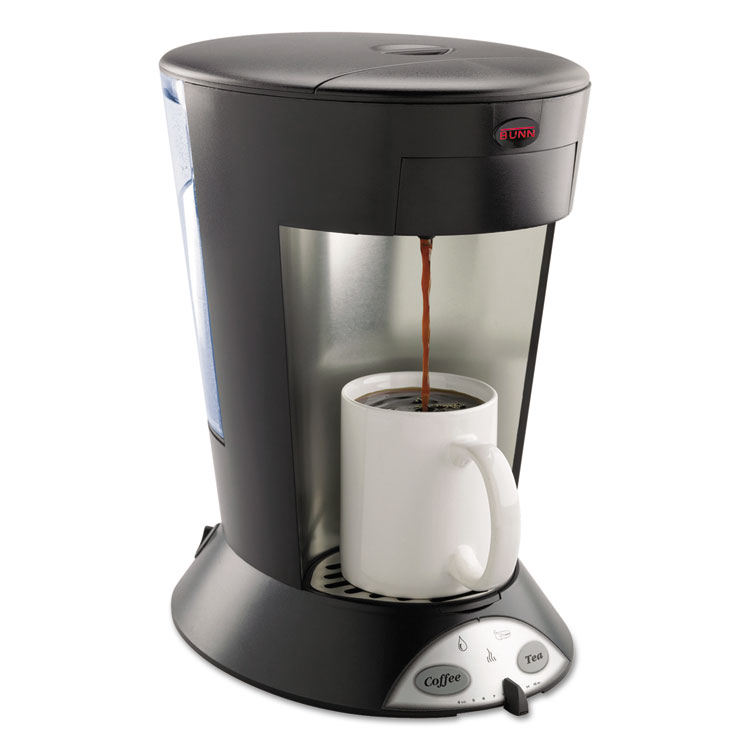 Picture of My Cafe Pourover Commercial Grade Coffee/Tea Pod Brewer, Stainless Steel, Black