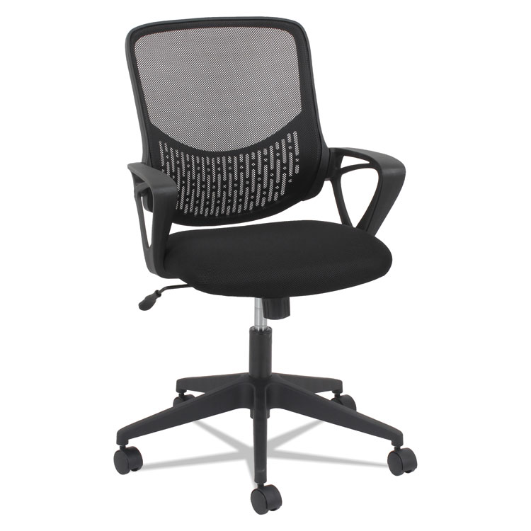 Picture of Modern Mesh Task Chair, Fixed Triangle Arms, Black