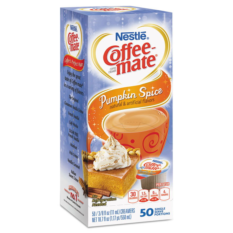 Picture of Liquid Coffee Creamer, Pumpkin Spice, 0.375 Oz Mini Cups