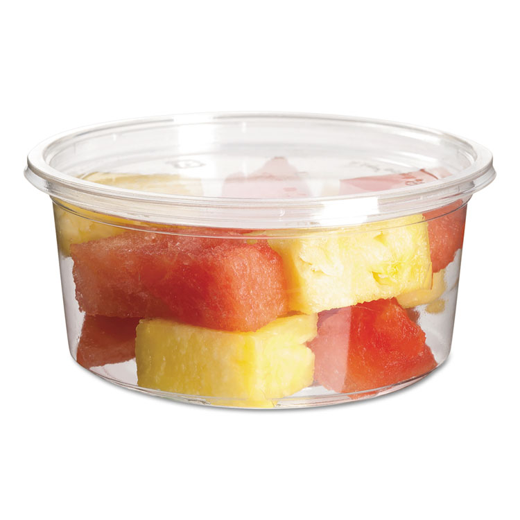 Picture of Round Deli Containers, Pla, 12 Oz, Clear, 500/carton