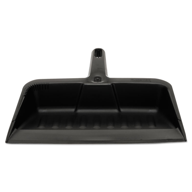 Picture of Rubbermaid® Heavy-Duty Dustpan, 8 1/4" w, Polypropylene, Charcoal (RCP2005CHA)