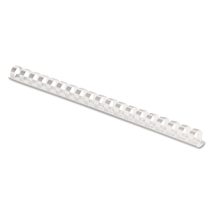 Picture of Plastic Comb Bindings, 3/8" Diameter, 55 Sheet Capacity, White, 100 Combs/Pack