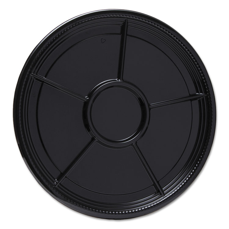 Picture of Caterline Casuals Thermoformed Platters, Pet, Black, 16" Diameter, 25/carton