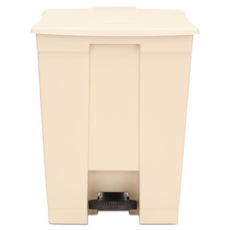 Picture of Step-On Receptacle, Rectangular, Polyethylene, 18gal, Beige