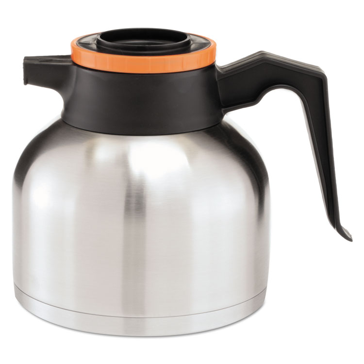 Picture of 1.9 Liter Thermal Carafe, Stainless Steel/ Black And Orange (decaf)
