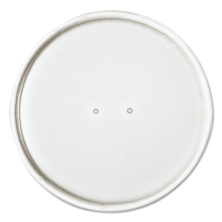 Picture of Paper Lids For 16oz Food Containers, White, Vented, 3.9"dia, 25/bag, 20 Bg/ctn