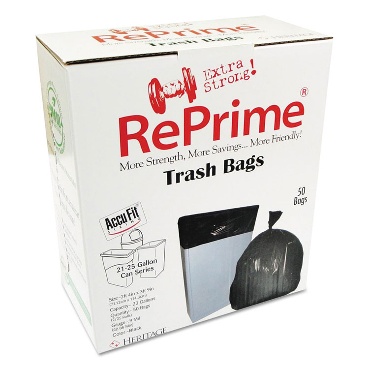 Picture of Can Liners, Trash bag, Heritage, Prime Resin, 45 X 28, 23 Gal, 0.9 Mil, 300/carton