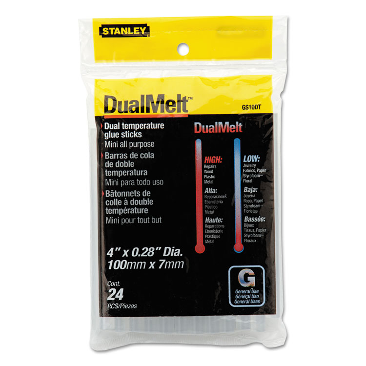 Picture of Dual Temperature Mini Glue Sticks, 4", Clear, 24/pack