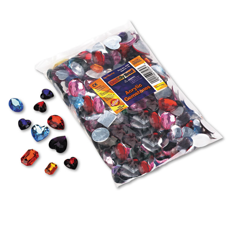 Picture of Gemstones Classroom Pack, Acrylic, 1 lbs., Assorted Colors/Sizes
