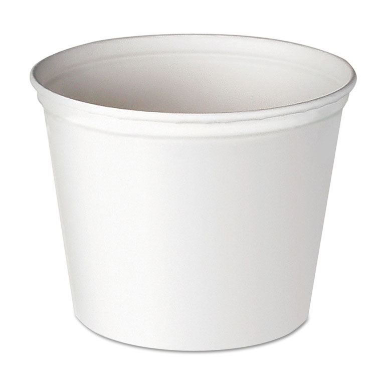 Picture of Double Wrapped Paper Bucket, Unwaxed, White, 165oz, 100/Carton