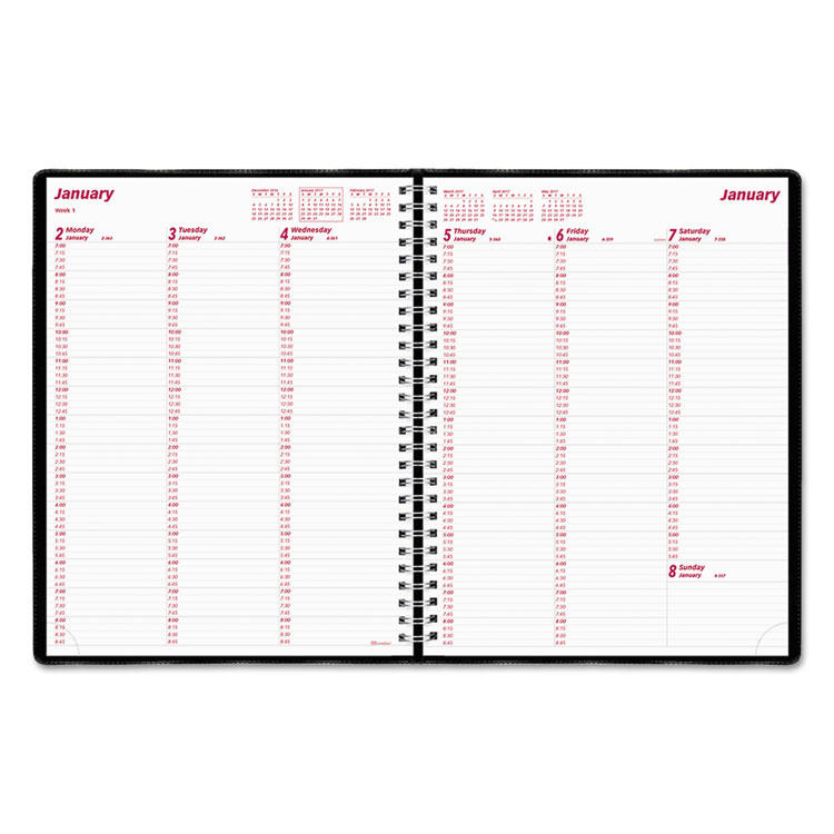 Picture of Essential Collection Weekly Appointment Book, 11 x 8 1/2, Black