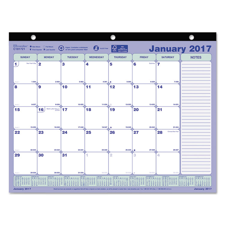 Picture of Monthly Desk Pad Calendar, 11 x 8 1/2