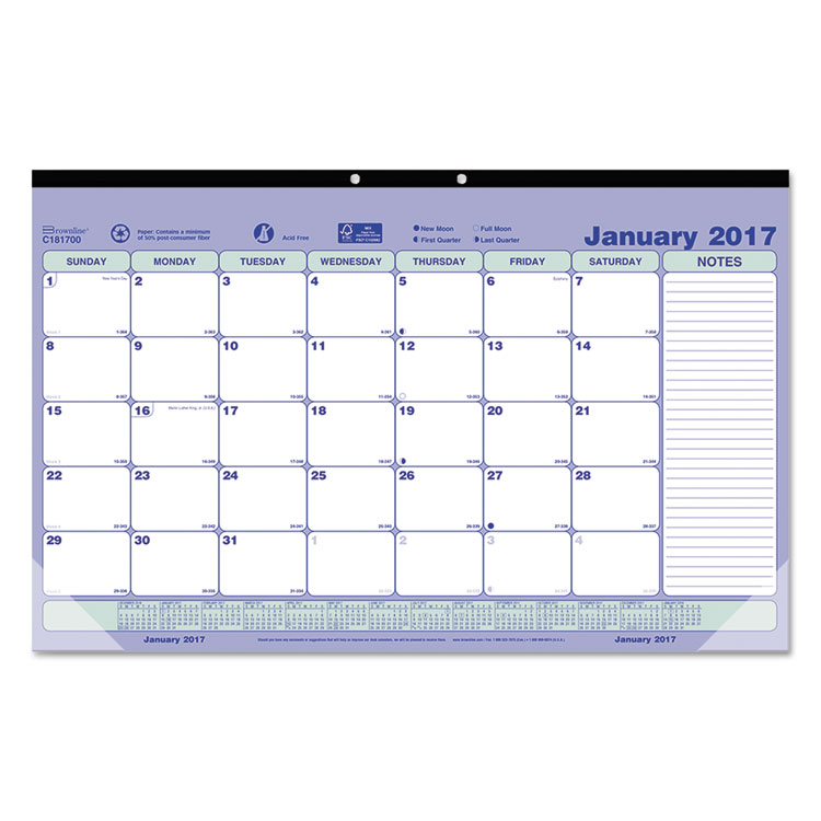Picture of Monthly Desk Pad Calendar, 17 3/4 x 10 7/8
