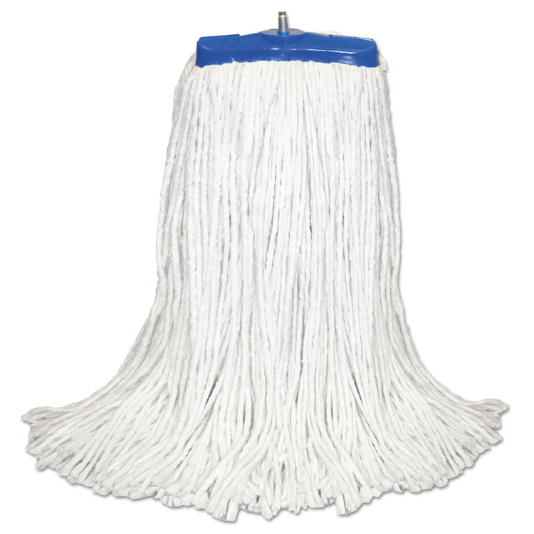 Boardwalk CM20024 Mop Head, Cotton, Cut-End, White, 4-Ply, 24 oz (Case of  12)