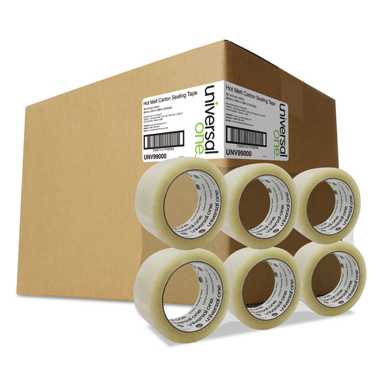 Picture of Heavy-Duty Box Sealing Tape, 48mm x 50m, 3" Core, Clear, 36/Pack