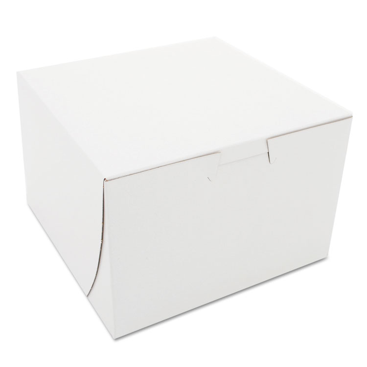 Picture of Non-Window Bakery Boxes, Paperboard, 6 X 6 X 4, White, 250/bundle