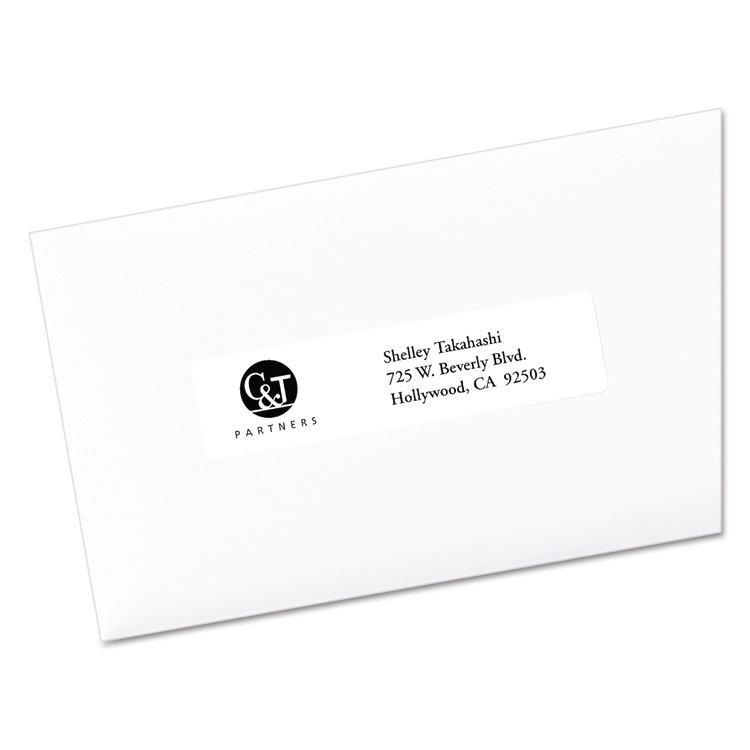 New White 1 x 4 Address Labels with Sure Feed for Laser Printers 5261 Permanent Adhesive 500 Labels