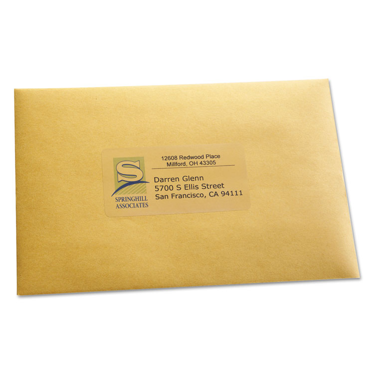 AVE8663 | Avery® 8663 Matte Clear Easy Peel Mailing Labels w/ Sure Feed ...