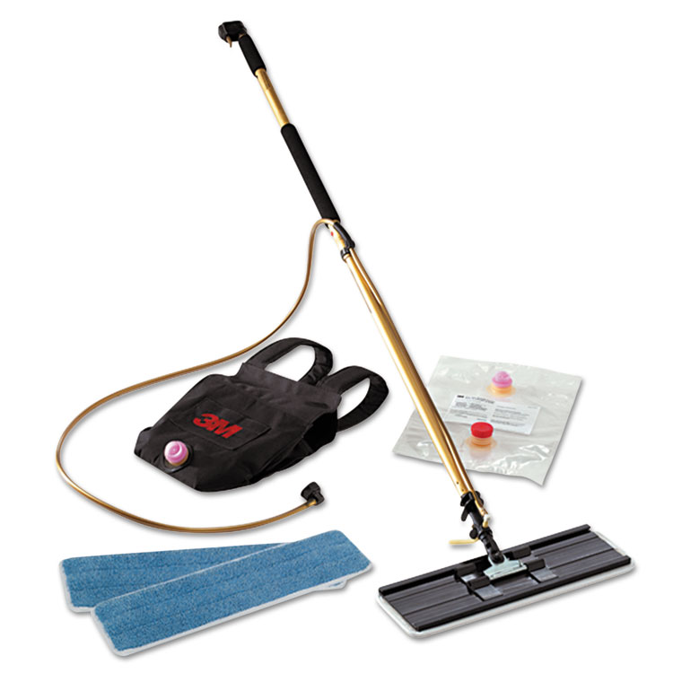 Picture of Easy Shine Applicator Kit W/backpack, 18" Pad, 43" - 63" Handle, Gold/black