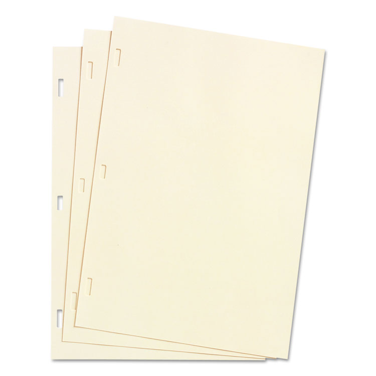 Picture of Looseleaf Minute Book Ledger Sheets, Ivory Linen, 14 x 8-1/2, 100 Sheet/Box