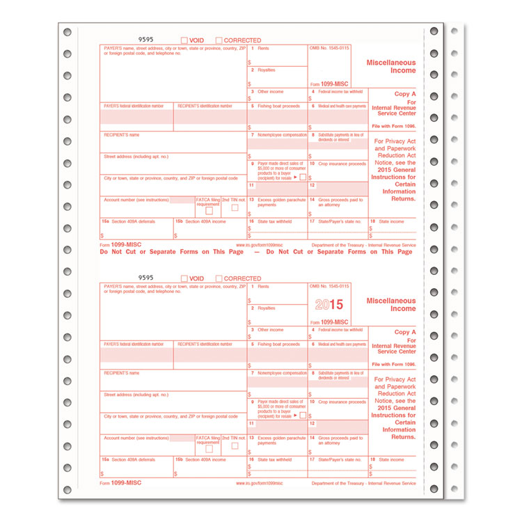 Picture of 1099-Div Tax Forms, 5-Part, 5 1/2 X 8, Inkjet/laser, 48 1099s & 1 1096