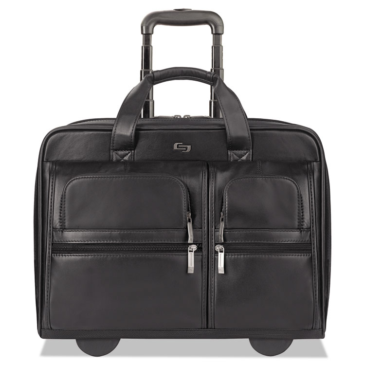 USLD9574 Solo D9574 Classic Leather Rolling Case, 15.6", 16 7/10" x
