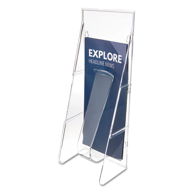 Picture of Stand Tall Literature Holder, 4 9/16w x 3 1/4d x 11 7/8h, Clear