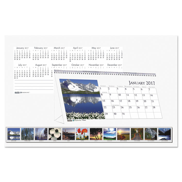 Picture of Recycled Scenic Photos Desk Tent Monthly Calendar, 8 1/2 x 4 1/2