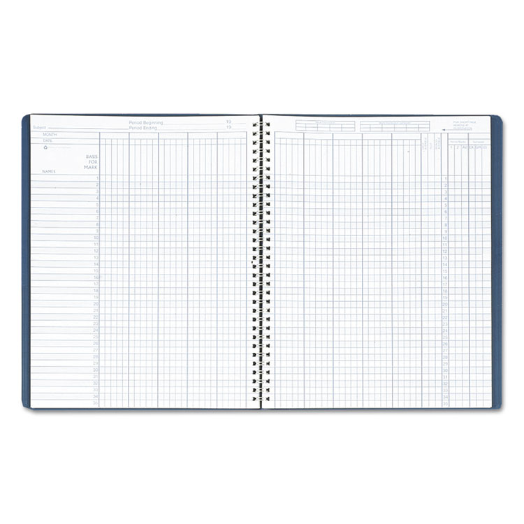 Picture of Class Book, Embossed Leather-Like Cover, 11 x 8-1/2, Blue
