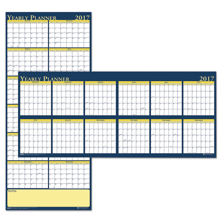 Picture of Recycled Reversible Yearly Wall Planner, 60 x 26