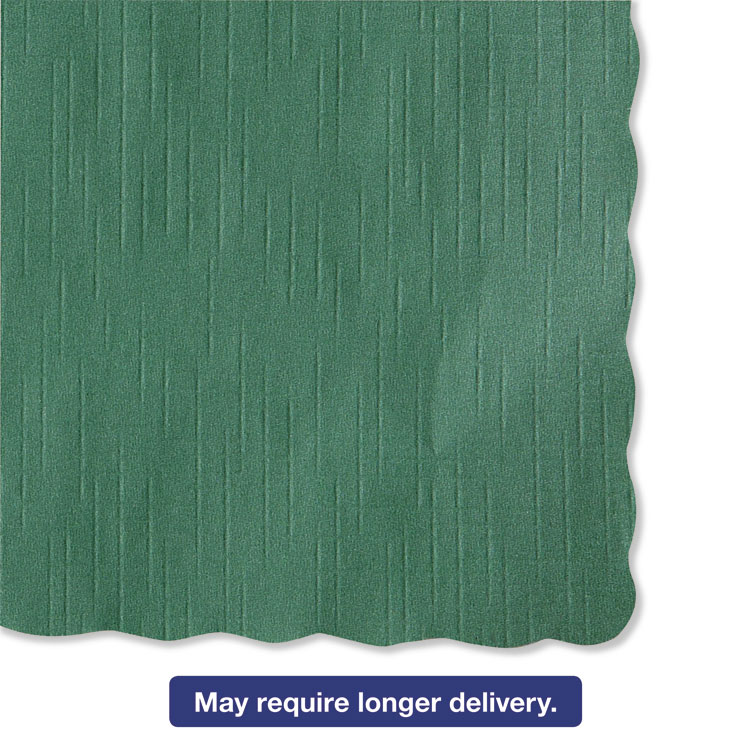 Picture of Solid Color Scalloped Edge Placemats, 9 1/2 x 13 1/2, Hunter Green, 1000/Carton