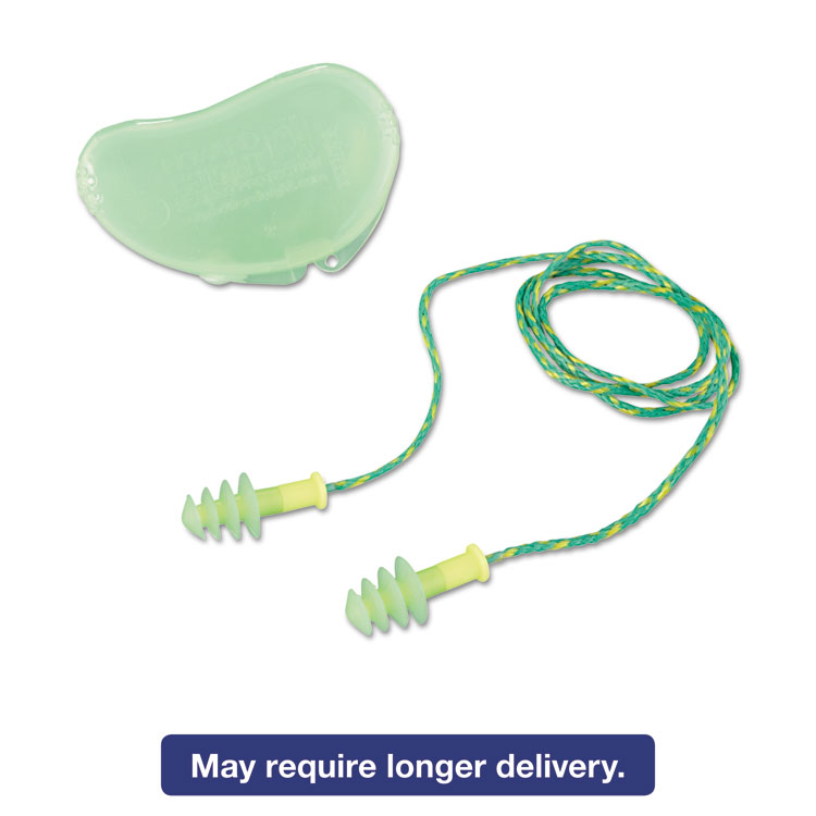Picture of FUS30S-HP Fusion Multiple-Use Earplugs, Small, 27NRR, Corded, GN/WE, 100 Pairs