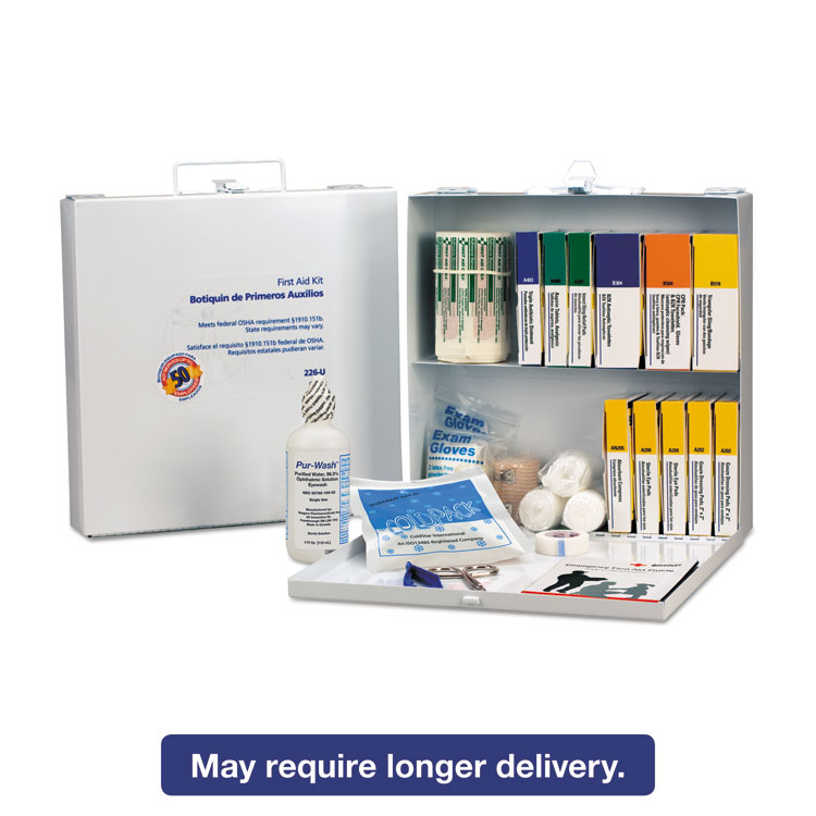 Picture of First Aid Station for 50 People, 196-Pieces, OSHA Compliant, Metal Case