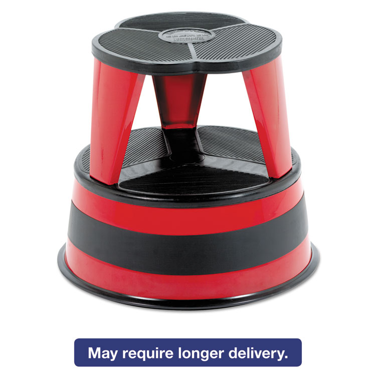 Picture of Kik-Step Steel Step Stool, 350 lb cap, 16" dia. x 14 1/4h, Red