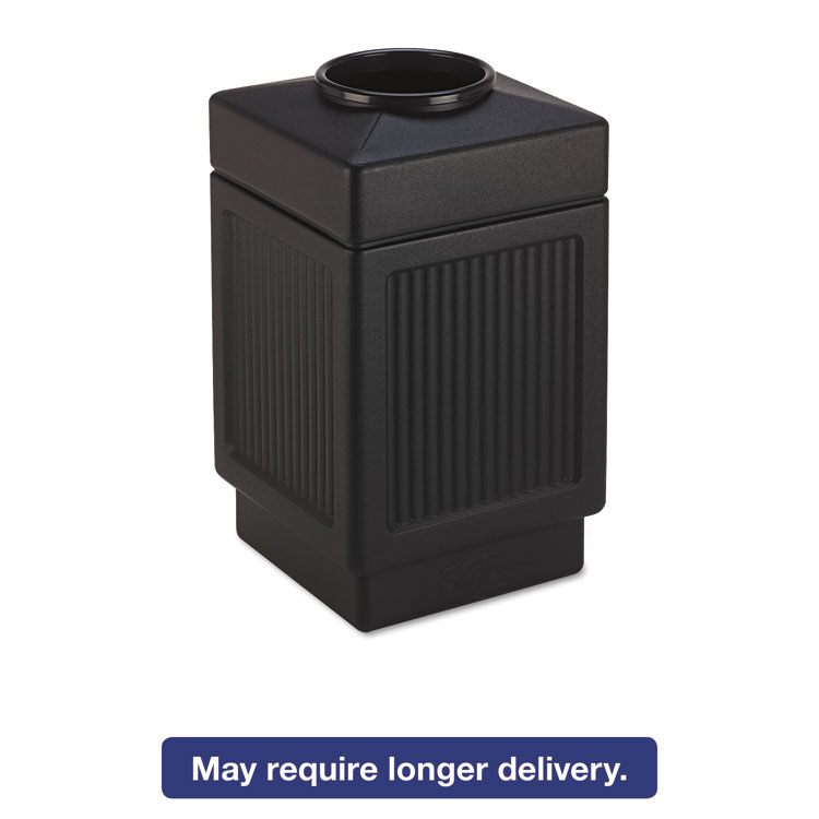 Picture of Canmeleon Top-Open Receptacle, Square, Polyethylene, 38gal, Textured Black