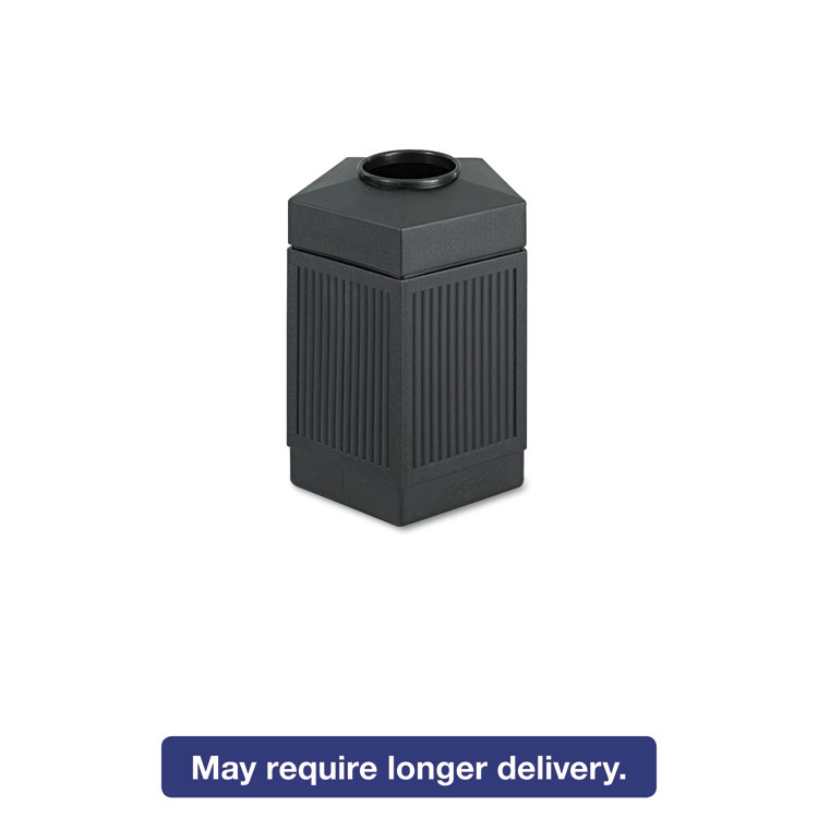 Picture of Canmeleon Indoor/Outdoor Receptacle, Pentagon, Polyethylene, 45gal, Black