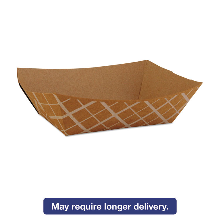 Picture of Paper Food Baskets, Brown/White Check, 1 lb Capacity, 1000/Carton
