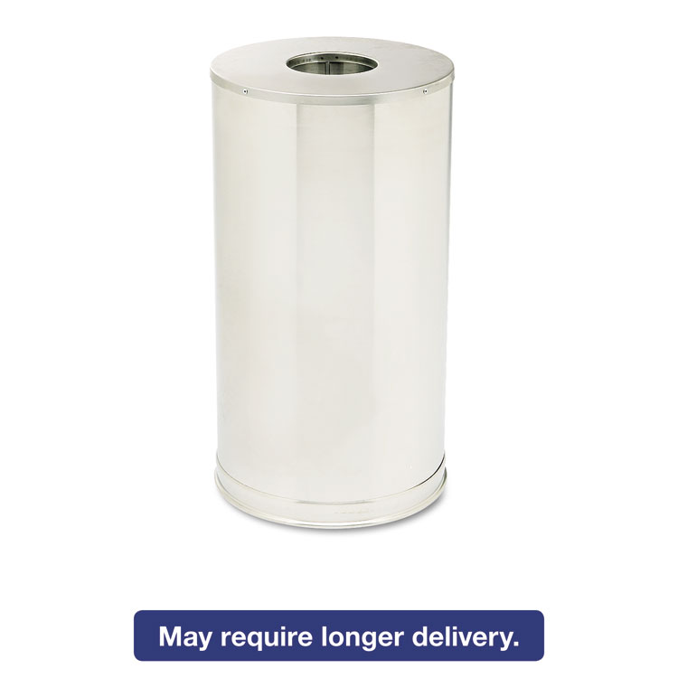 Picture of European & Metallic Series Drop-In Top Receptacle, Round, 15gal, Satin Stainless