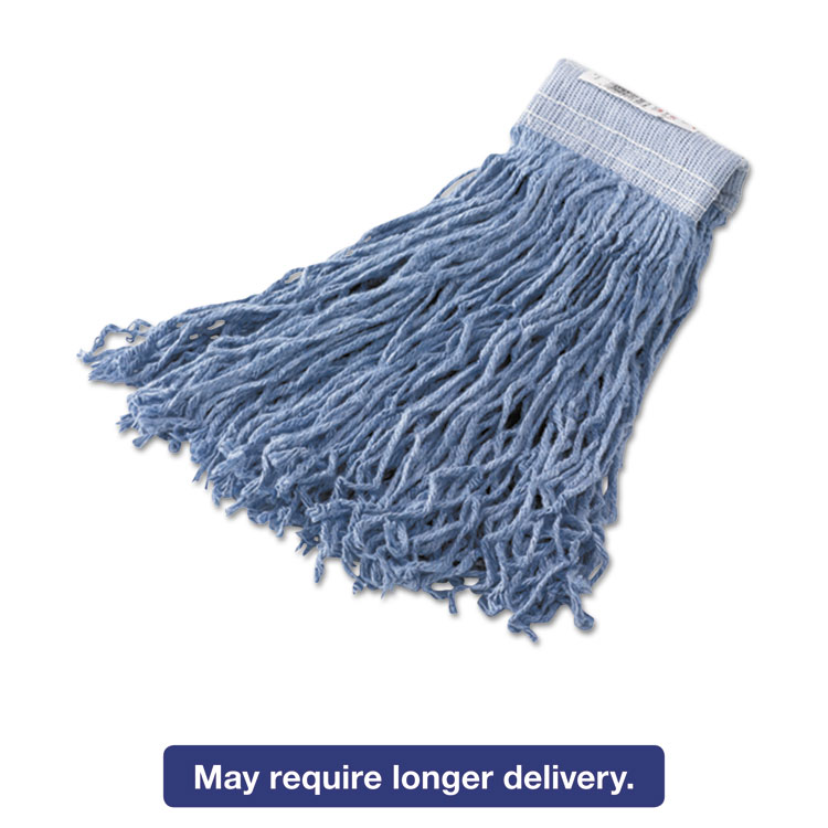 Picture of Synthetic Wet Mop Heads, Blue, 16 oz, 5-In Blue Headband, 6/Carton