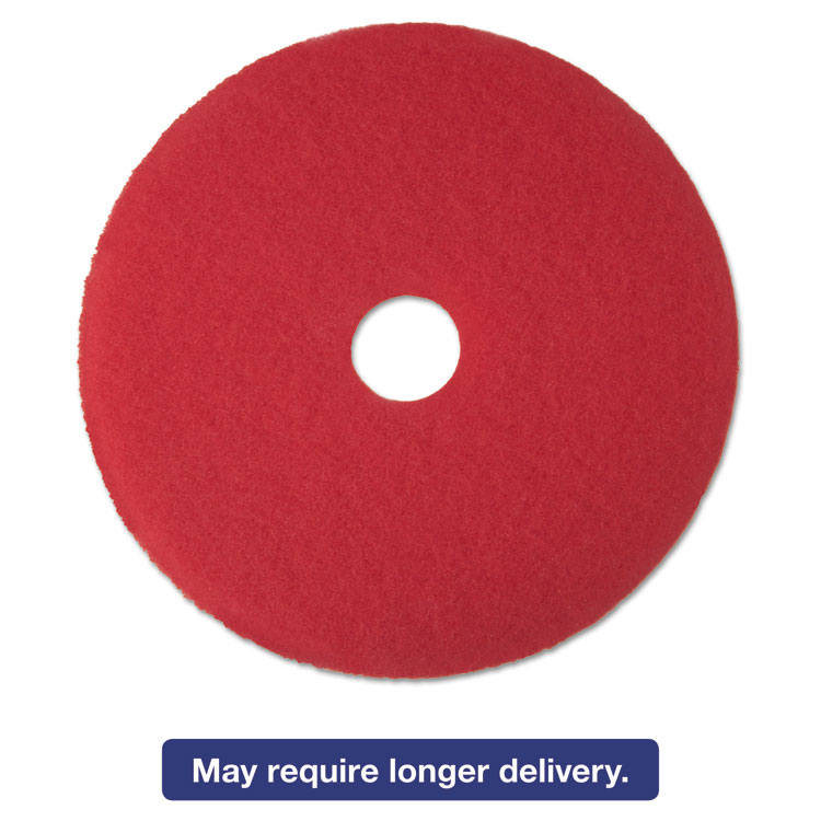 Picture of Low-Speed Buffer Floor Pads 5100, 17" Diameter, Red, 5/Carton