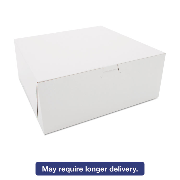 Picture of Bakery Boxes, White, Kraft, 10W x 10D x 4H