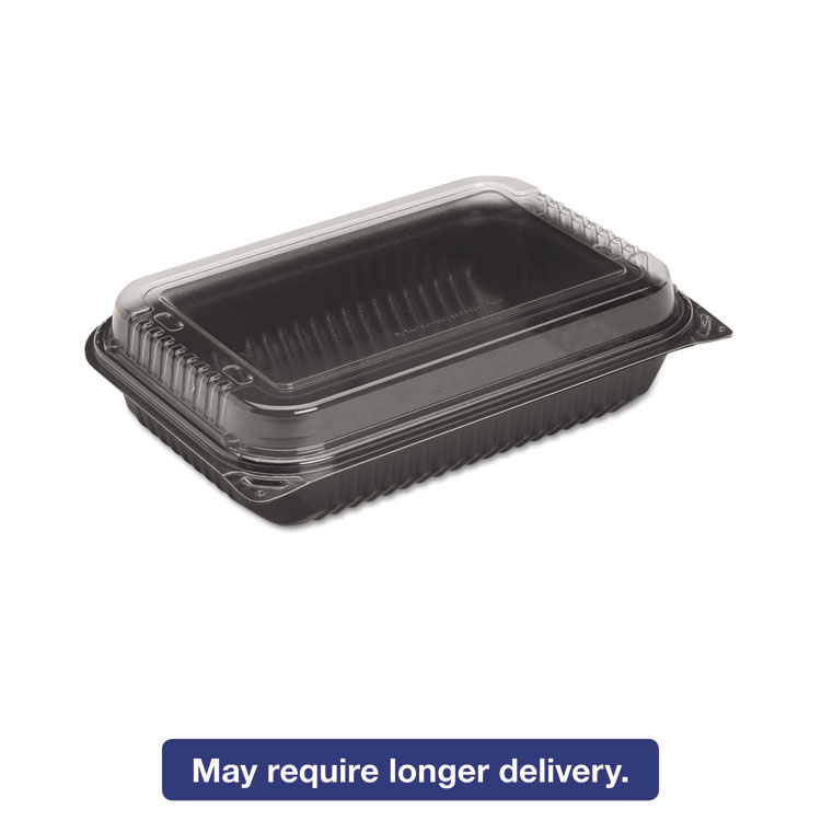 Picture of Dinner Box, 1-Comp, Black/Clear, 64oz, 11 1/2w x 8.05d x 2.95h, 100/Carton