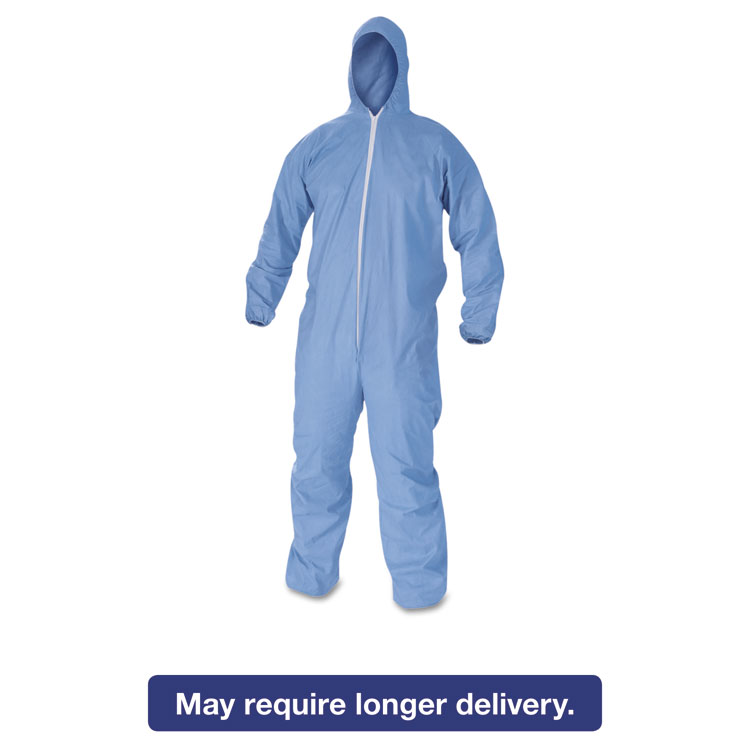 Picture of A60 Elastic-Cuff, Ankles & Back Hooded Coveralls, Blue, 2X-Large, 24/Case