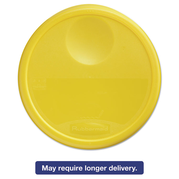 Picture of Round Storage Container Lids, 13 1/2 dia x 2 3/4h, Yellow